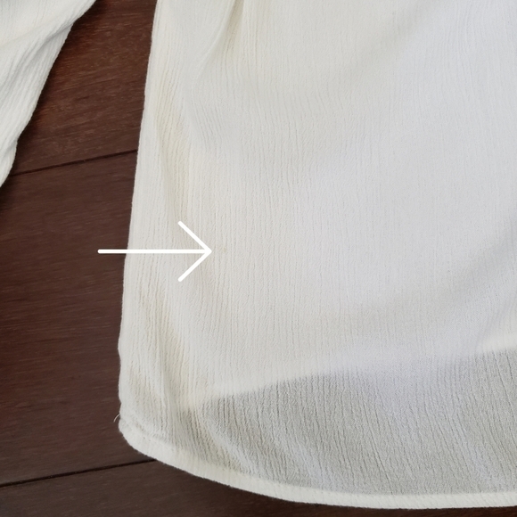 Solemio white off shoulder crochet sleeve top - Picture 7 of 9